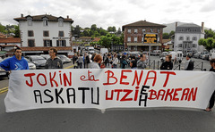 Manifestation pour Jokin Aranalde et Beñat Atorrasagasti 