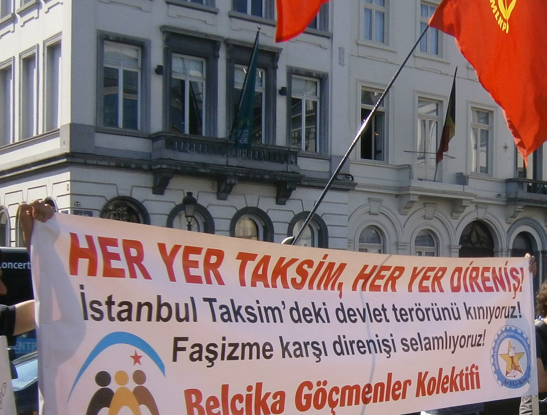Bruxelles Soutien manifestants Taksim
