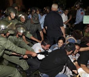 répression manif maroc