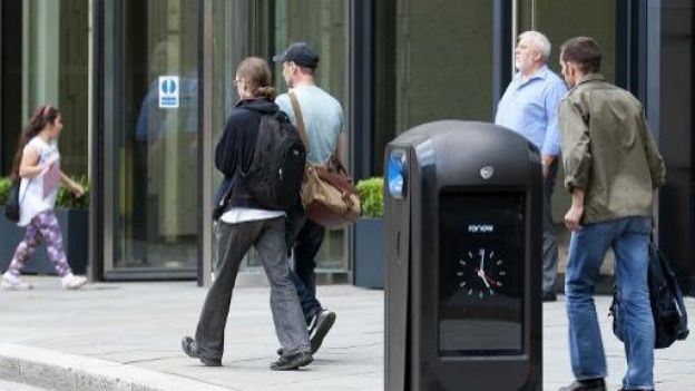 Poubelle intelligente à Londres