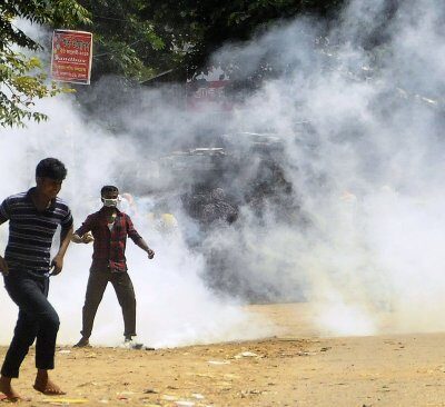 Répression des ouvriers du textile à Dakha