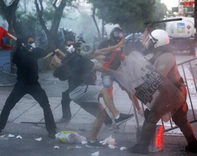manifestation antifa en Grèce