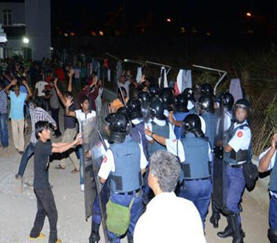 répression des ouvriers bangladais à l'île Maurice