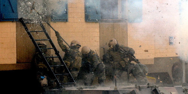 Entrainement de la Bundeswher à Schnöggersburg  
