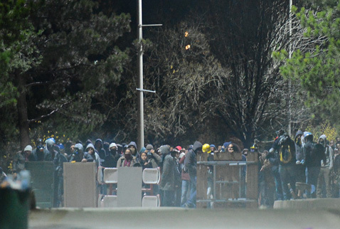 Protestation à l'université d'Ankara