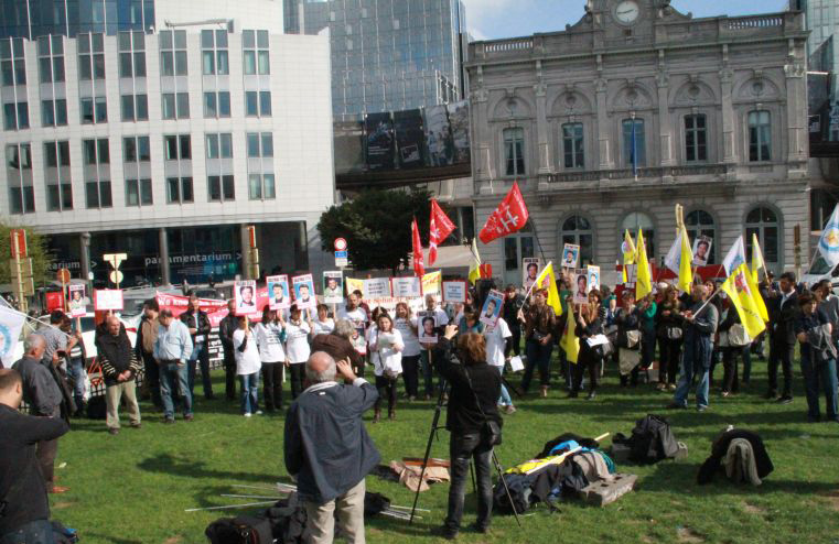 manifestation grèvistes de la faim Turquie Bruxelles