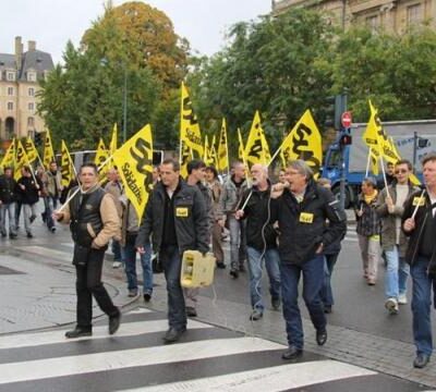 manifestation des postiers à Rennes