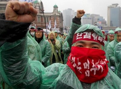 cheminots coréens en grève