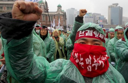 cheminots coréens en grève