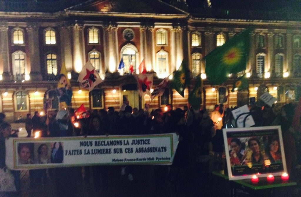Manifestation à Toulouse pour les trois kurdes assassinées