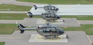 Trois EC-145 péruvien sur le parking d'Eurocopter en Allemagne