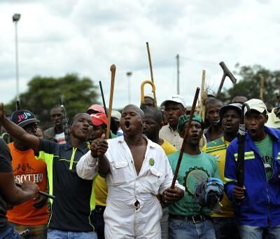 mineurs du platine en grève