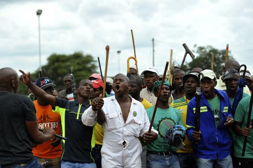 mineurs du platine en grève