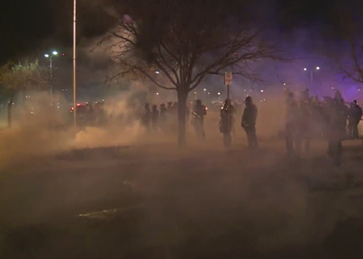 Manifestation réprimée à Alburqueque