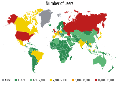 Carte des infections de Computrace
