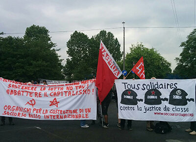 Délégation du SRI au procès des 4 No-Tav en mai 2014