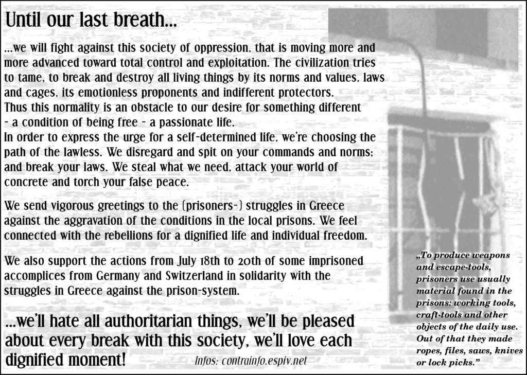 Affiche en Allemagne de soutien à la grève