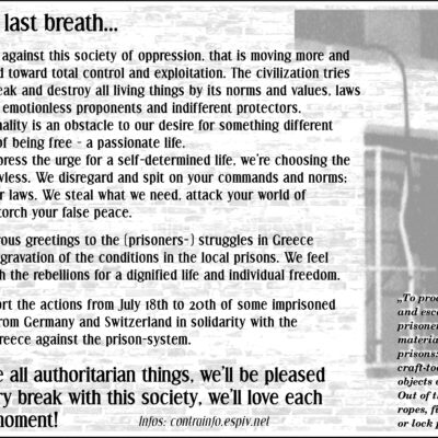 Affiche en Allemagne de soutien à la grève