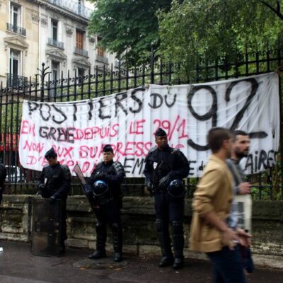 Rassemblement contre la répression des postiers