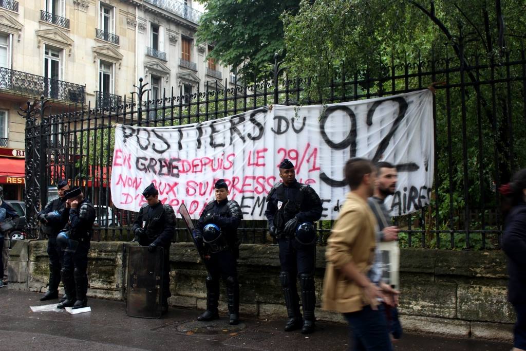 Rassemblement contre la répression des postiers