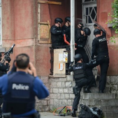 Expulsion du Caracole-Neur en septembre 2014 à Namur.