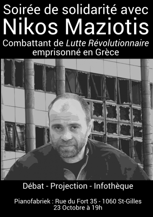 Soirée de solidarité avec Nikos Maziotis