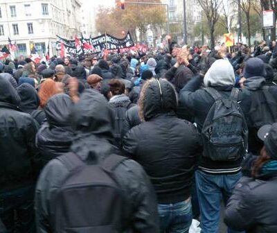 Manifestation antifasciste à Lyon