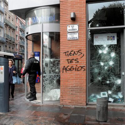 L'agence du Crédit Mutuel.