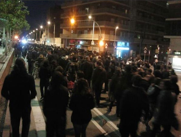 Manifestation à Barcelone.
