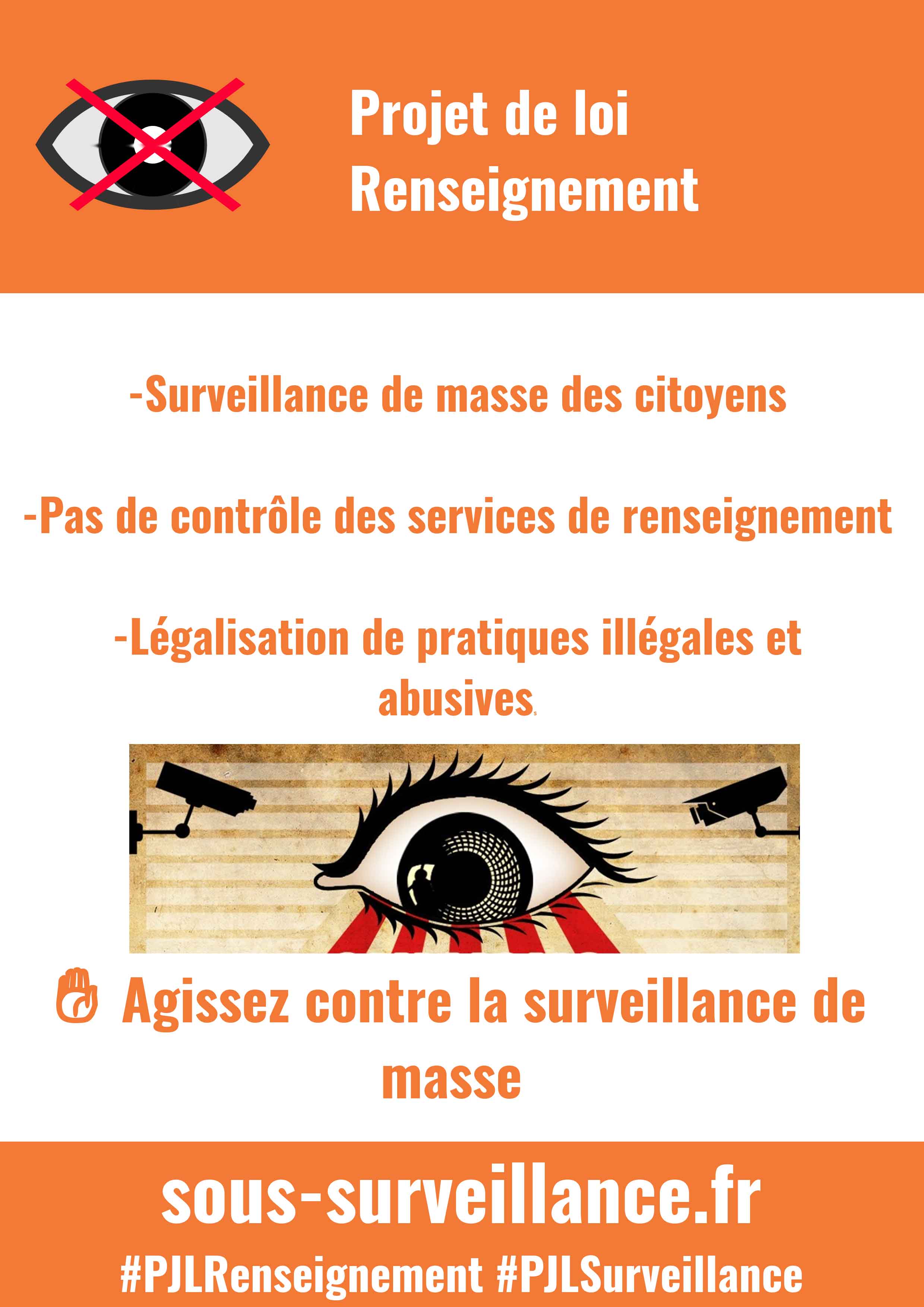 Rassemblement contre la surveillance généralisée. Rassemblement contre la surveillance généralisée.