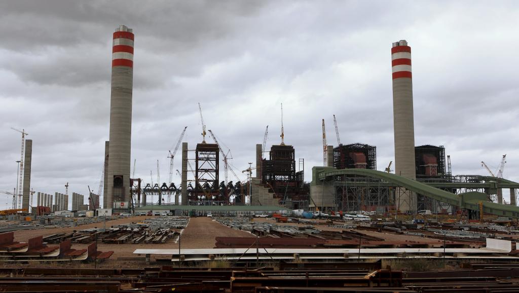 Le site de construction de la centrale à charbon de Medupi