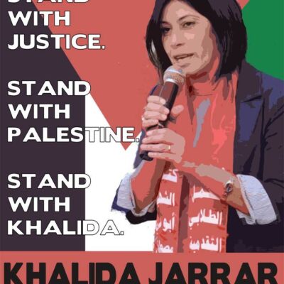 Affiche de solidarité avec Khalida.