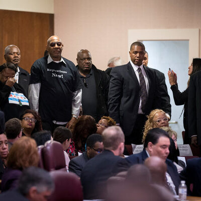 Quelques unes des victimes de la police de Chicago, présentes au procès