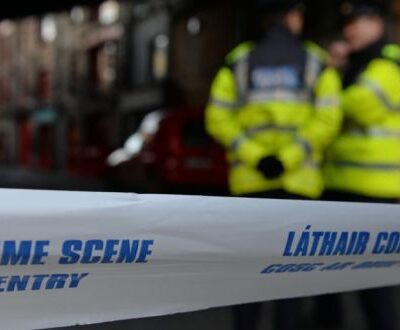 Le périmètre de sécurité de la Garda à Dublin