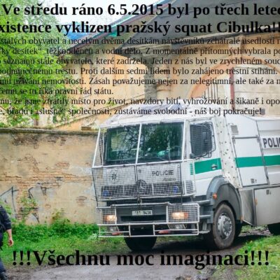 Expulsion du squat Cibulka à Prague