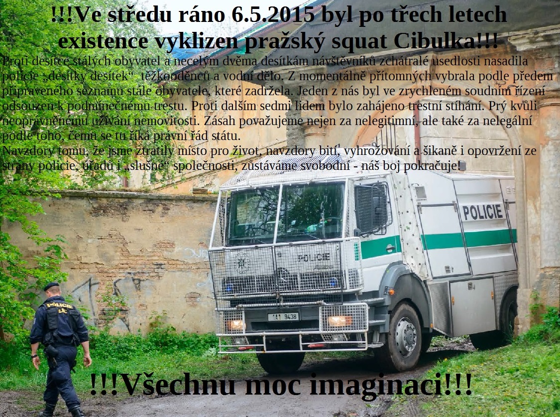 Expulsion du squat Cibulka à Prague