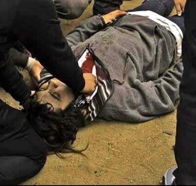 Un des manifestants abattu à Valparaiso.