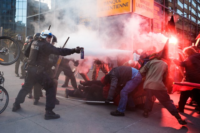 Affrontements au 1er mai anticapitaliste à Montréal