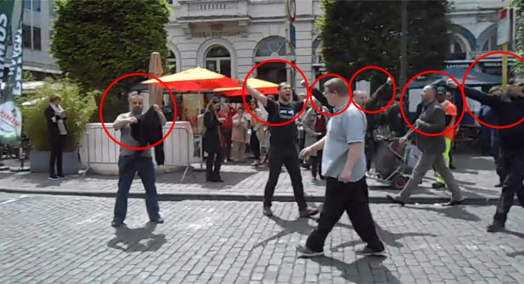 Contre-manifestation d'extrême-droite à Bruxelles