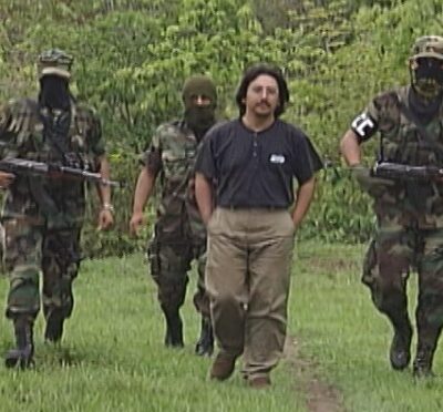 Gilberto Torres au moment de sa libération par les paramilitaires