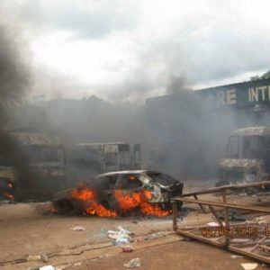 émeute à Man (Côte d'Ivoire)