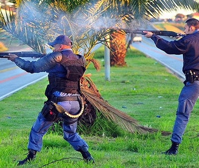 Les unités tactiques de la police sud-africaine.