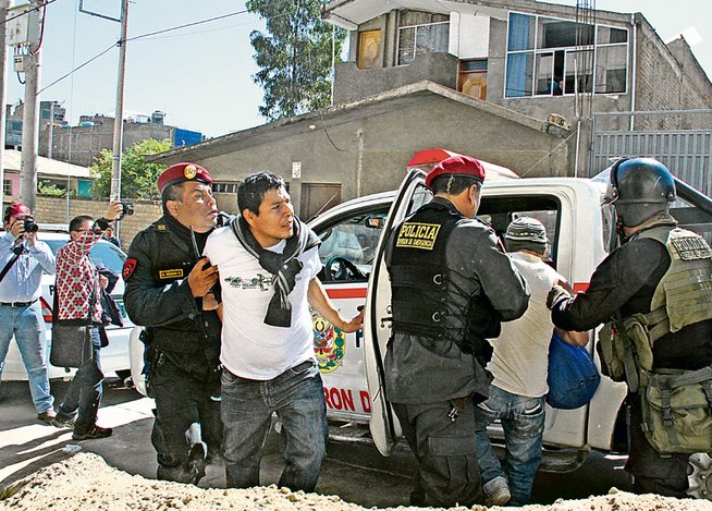 Arrestations à Huancayo