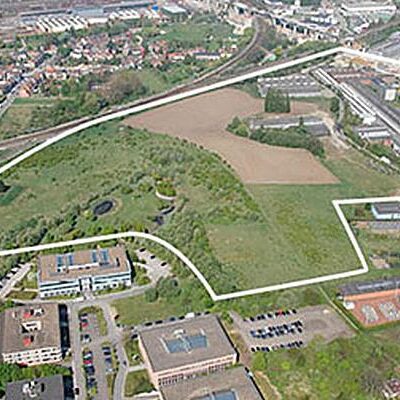 Le lieu de construction de la maxi-prison de Haren.