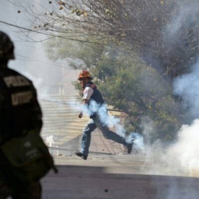 Affrontements entre policiers et mineurs le 22 juillet près du palais présidentiel de La Paz