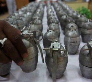 Une partie des grenades saisies