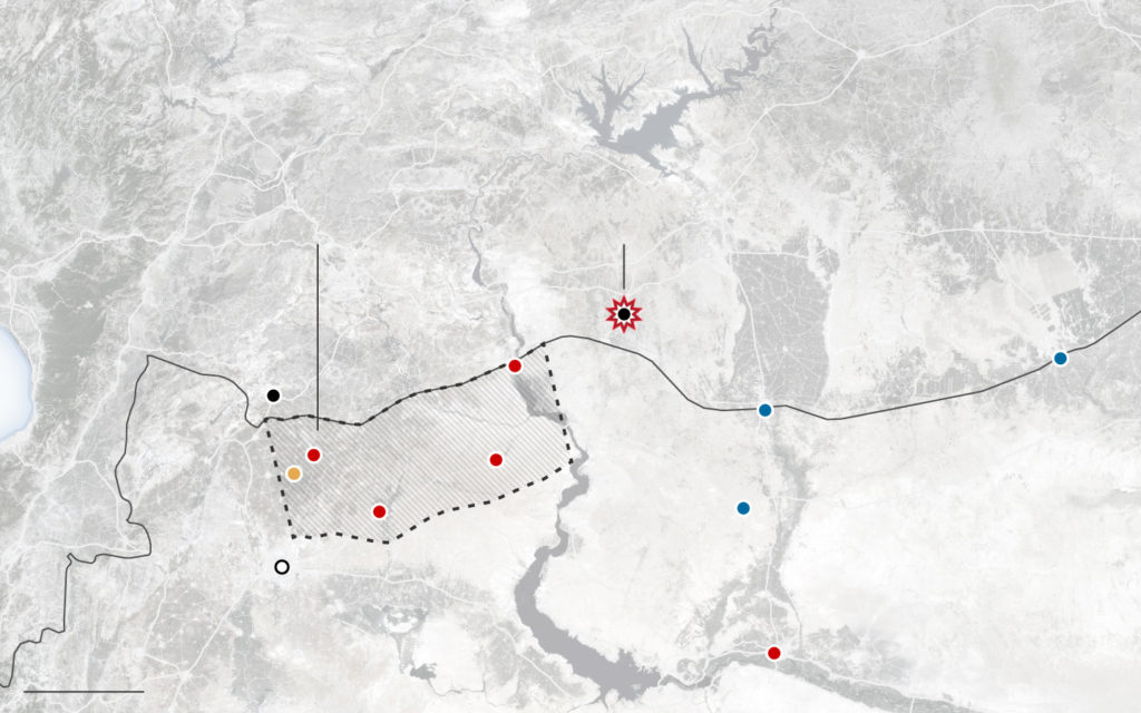 En pointillé, la Ligne de Mare.