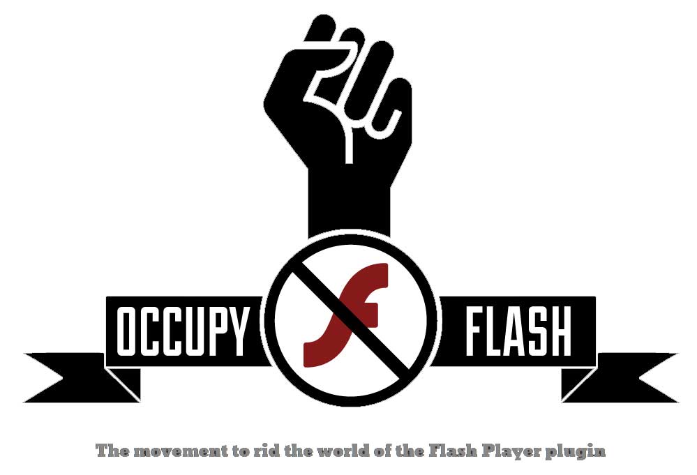 Le site 'Occupy Flash' promeut l'abandon d'Adobe Flash.