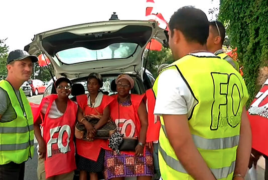 Les grévistes de Theloo