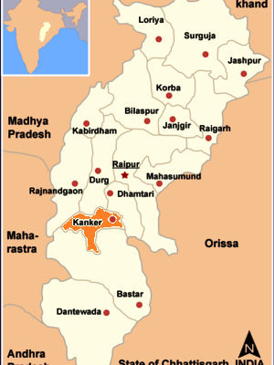 Le district de Kanker, dans le Chhattisgarh